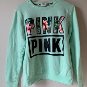 PiNK Mint Green Crewneck